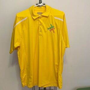 Mens Golfing Shirt “Mello Yello” On Tour Large Yellow